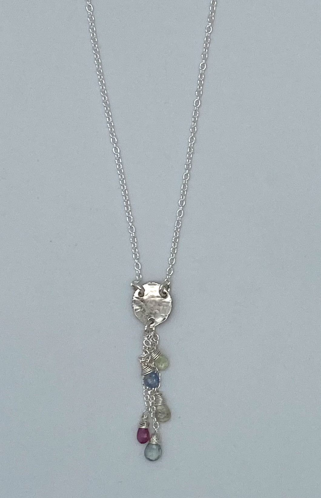 Sapphire and silver necklace