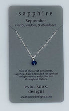 Load image into Gallery viewer, Silver birthstone necklaces
