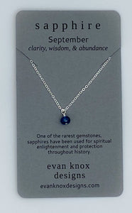 Silver birthstone necklaces