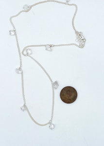 Herkimer diamond and silver necklace