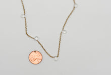 Load image into Gallery viewer, Rainbow moonstone and gold necklace
