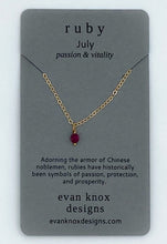 Load image into Gallery viewer, Tiny gold birthstone necklaces
