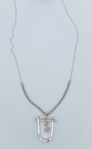 Herkimer diamond and silver necklace