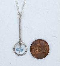 Load image into Gallery viewer, Sky blue topaz and silver necklace
