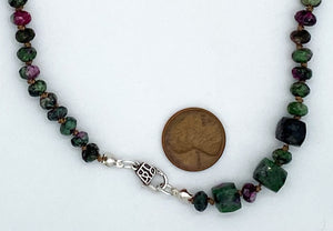 Ruby zoisite necklace