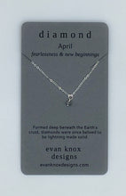 Load image into Gallery viewer, Silver birthstone necklaces
