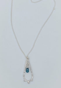 London blue topaz and silver necklace