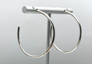 Silver hoop earrings