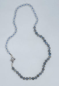 Rainbow moonstone and labradorite necklace