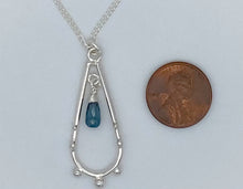 Load image into Gallery viewer, London blue topaz and silver necklace
