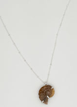 Load image into Gallery viewer, Ammonite and silver necklace
