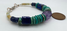 Load image into Gallery viewer, Turquoise, lapis, amethyst, amazonite bracelet
