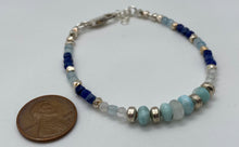 Load image into Gallery viewer, Larimar, lapis, amazonite bracelet
