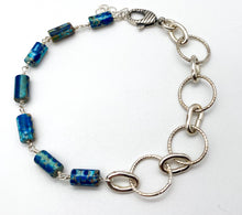 Load image into Gallery viewer, Jasper and silver bracelet
