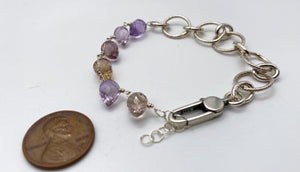Ametrine and silver bracelet