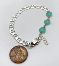 Load image into Gallery viewer, Peruvian chalcedony and silver bracelet
