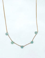 Load image into Gallery viewer, Peruvian chalcedony and gold necklace
