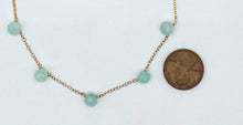 Load image into Gallery viewer, Peruvian chalcedony and gold necklace
