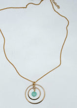 Load image into Gallery viewer, Peruvian chalcedony and gold necklace
