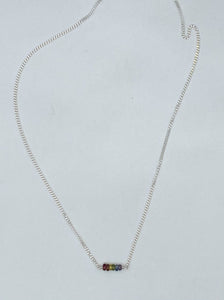 Sapphire and silver necklace