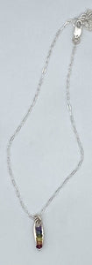 Sapphire and silver necklace