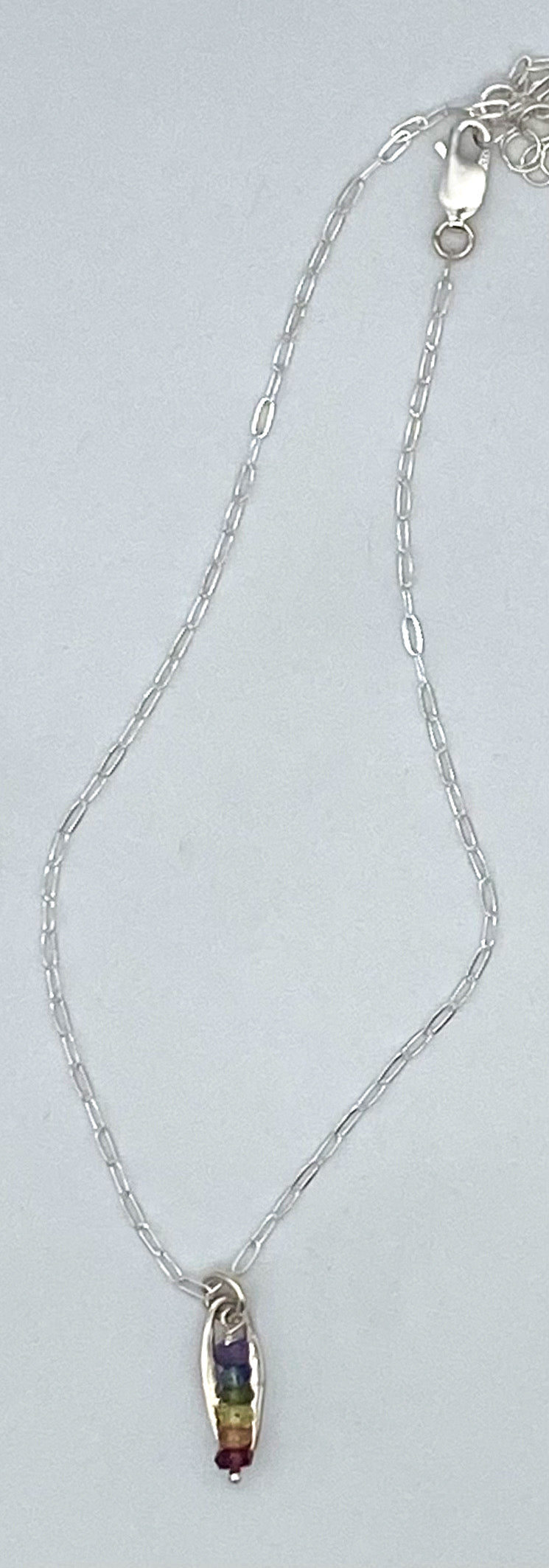 Sapphire and silver necklace