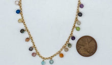Load image into Gallery viewer, Assorted gemstones and gold necklace
