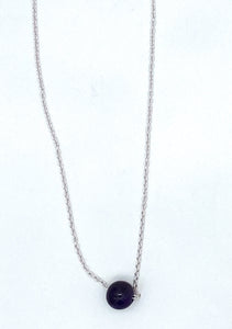 Floating stone necklace