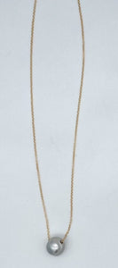 Floating stone necklace