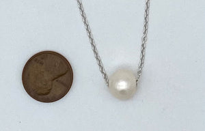 Floating stone necklace