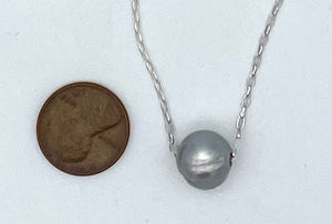 Floating stone necklace