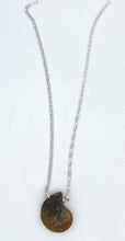 Load image into Gallery viewer, Ammonite and silver necklace
