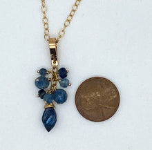 Load image into Gallery viewer, Kyanite and gold necklace
