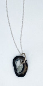 Agate and moonstone necklace