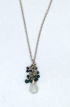 Load image into Gallery viewer, Diamond and rainbow moonstone necklace
