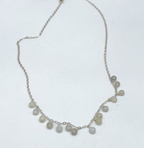 Moonstone and silver necklace