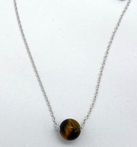 Floating stone necklace