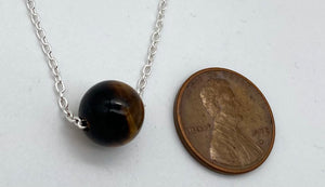 Floating stone necklace