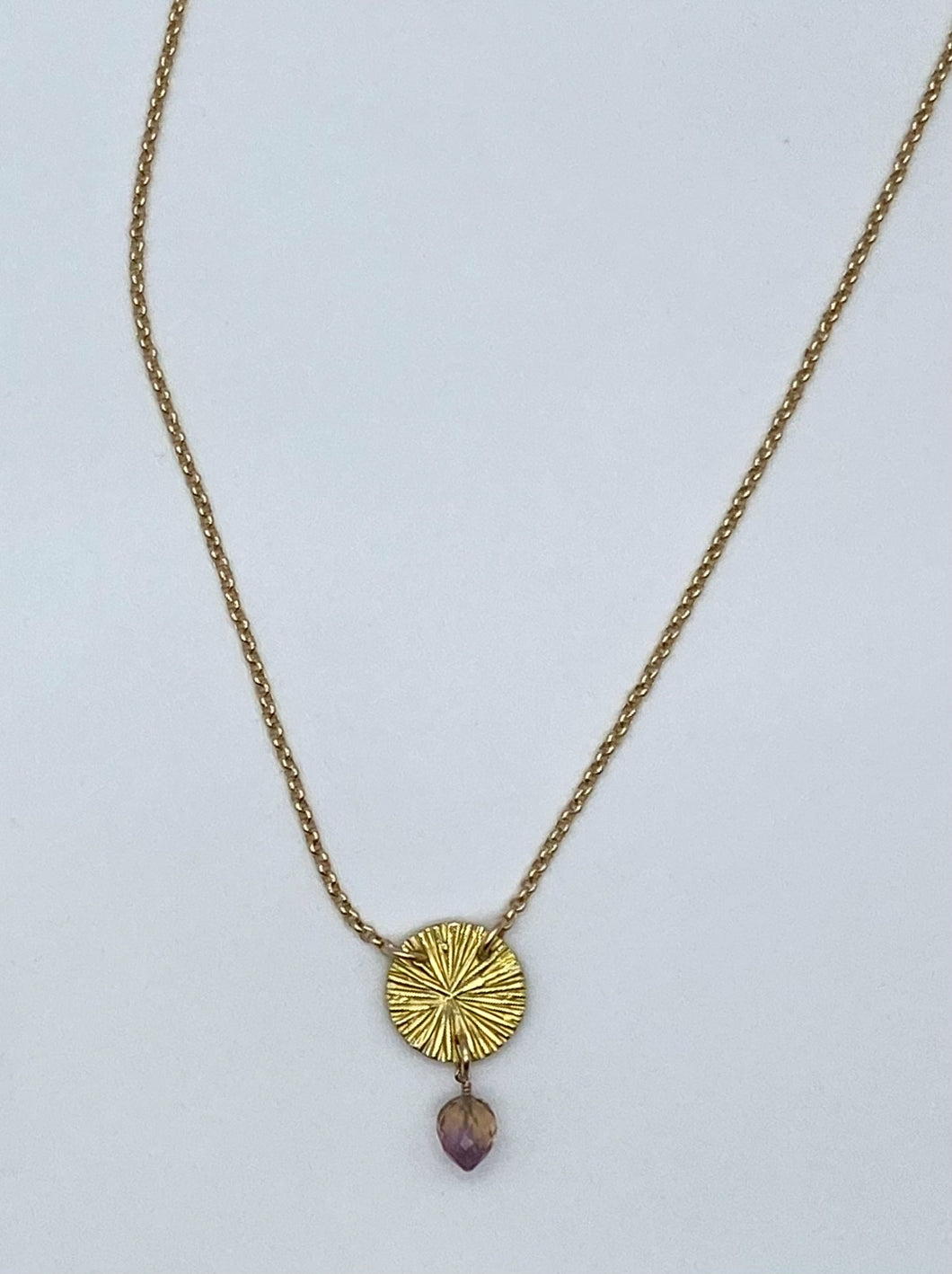 Ametrine and gold necklace