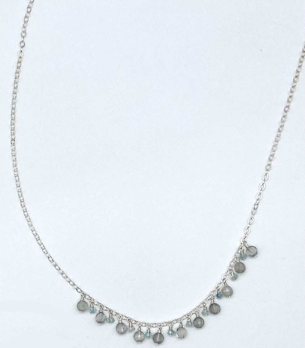 Labradorite and topaz necklace