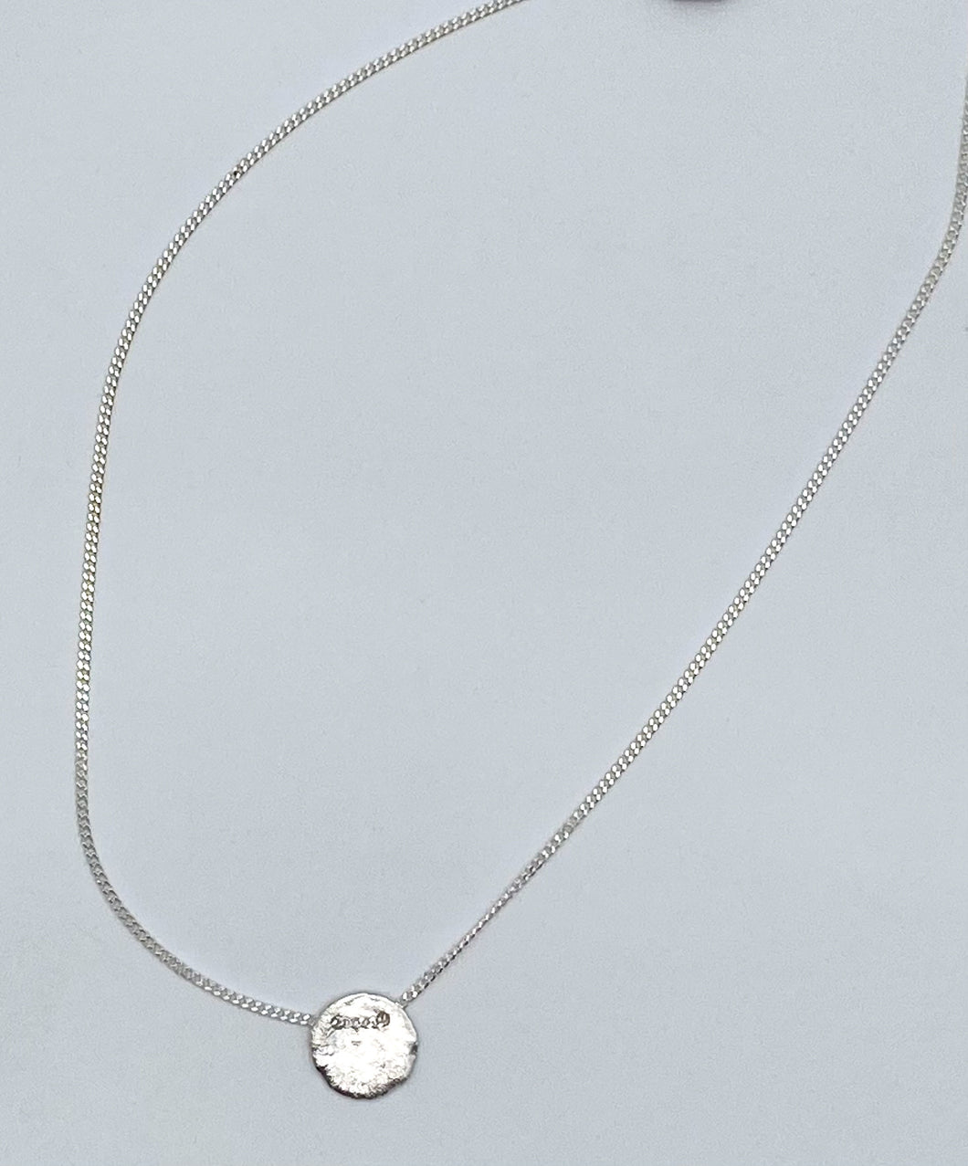 Reticulated silver necklace