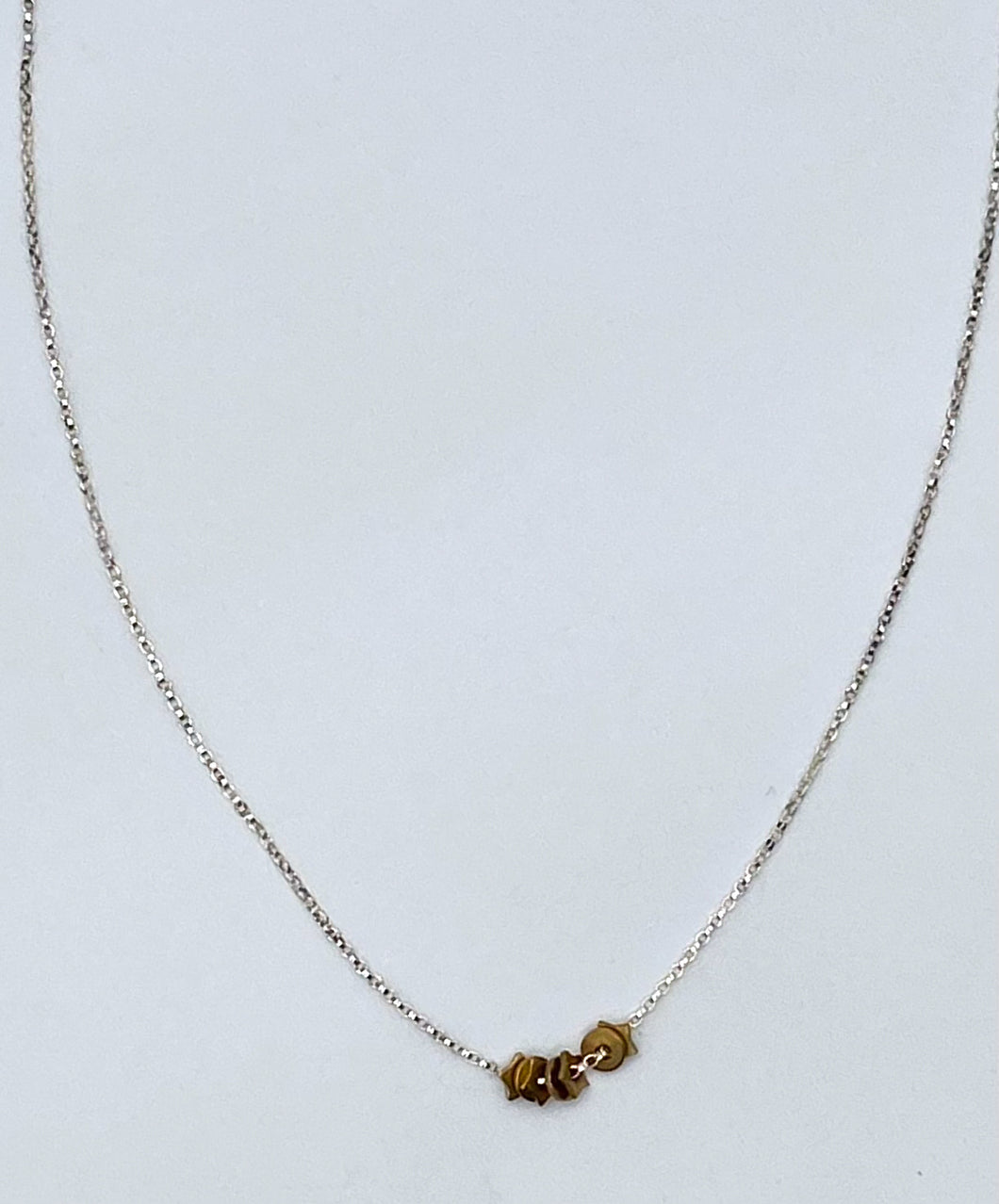 Silver and brass necklace