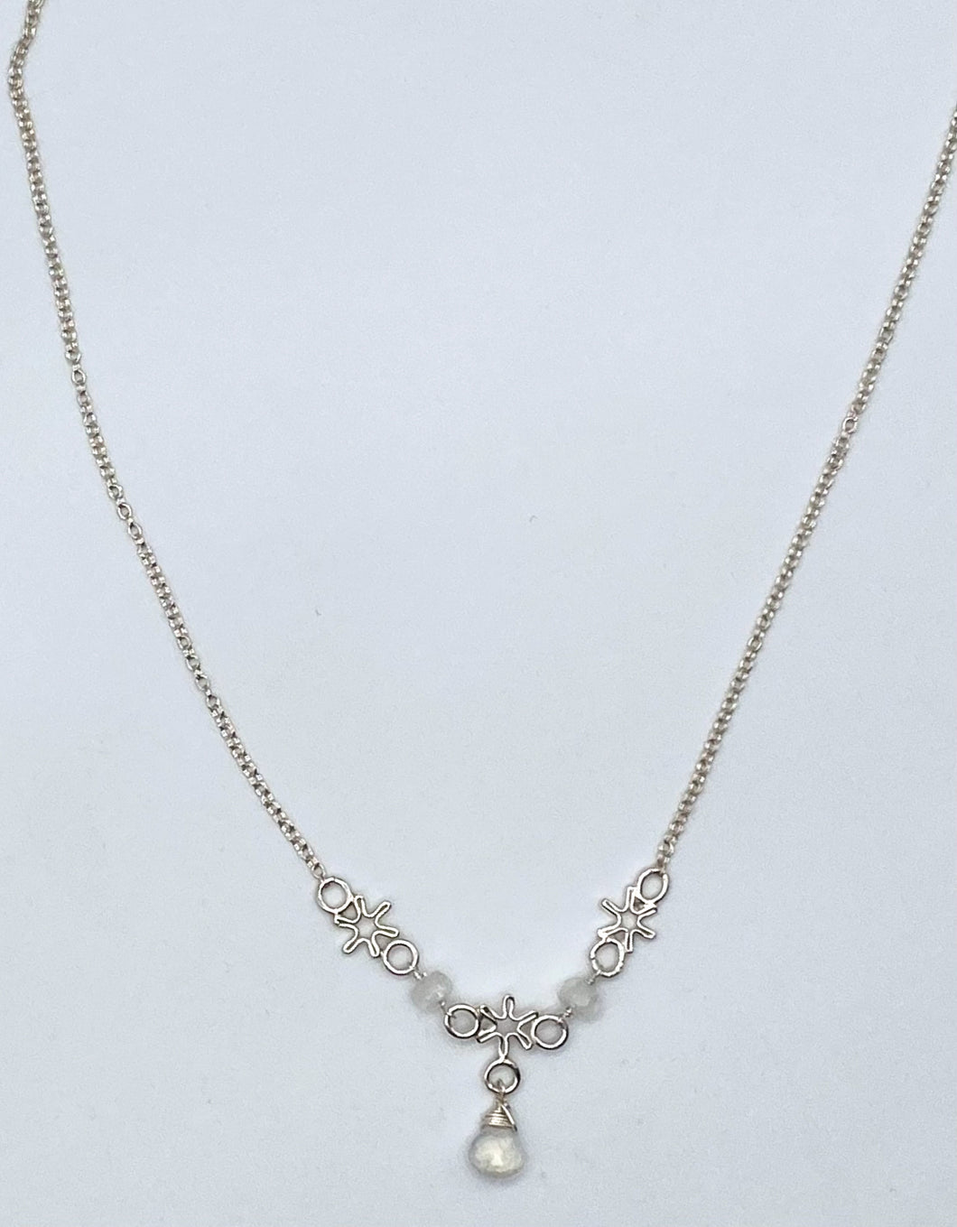 Rainbow moonstone necklace