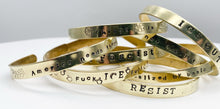 Load image into Gallery viewer, Brass protest bracelet
