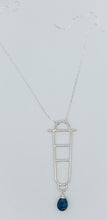 Load image into Gallery viewer, Moss kyanite and silver necklace

