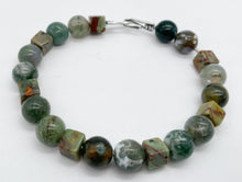 Load image into Gallery viewer, Agate and chrysocolla bracelet

