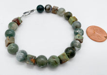Load image into Gallery viewer, Agate and chrysocolla bracelet
