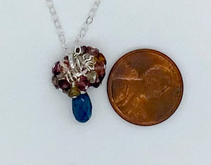 Sapphire, London, blue topaz, necklace