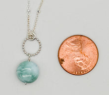 Load image into Gallery viewer, Larimar and silver necklace
