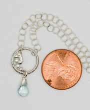 Load image into Gallery viewer, Blue topaz and silver necklace
